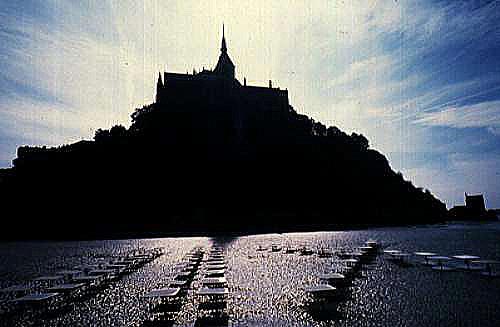 Sluneční hodiny v Mont Saint Michel